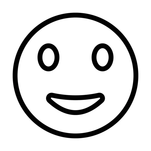 Sonrisa Vector Thick Line Icono Para Uso Personal Comercial — Vector de stock