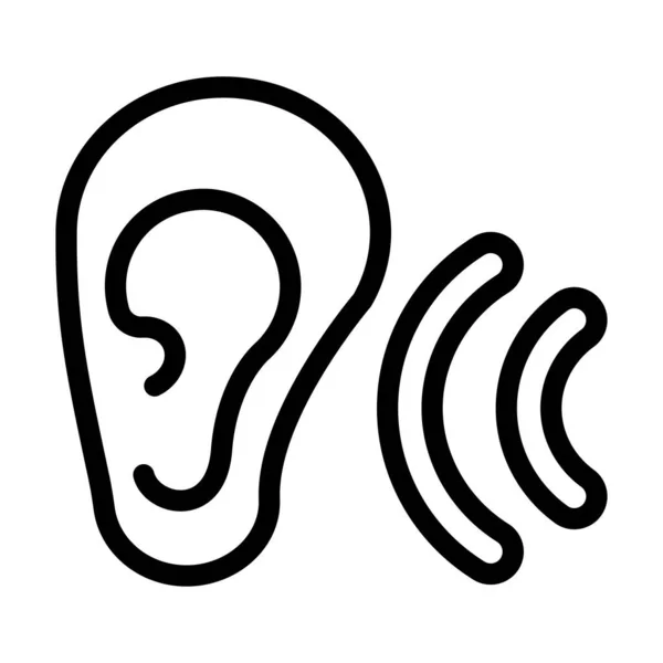 Vector Escucha Thick Line Icono Para Uso Personal Comercial — Archivo Imágenes Vectoriales