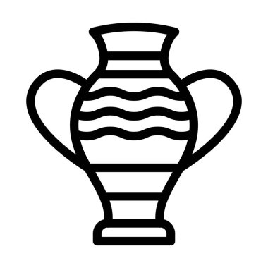 Kişisel ve ticari kullanım için Vazo Vektörü Kalın Çizgi Simgesi