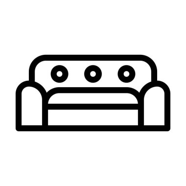 Kişisel ve ticari kullanım için Kanepe Vektörü Kalın Çizgi Simgesi