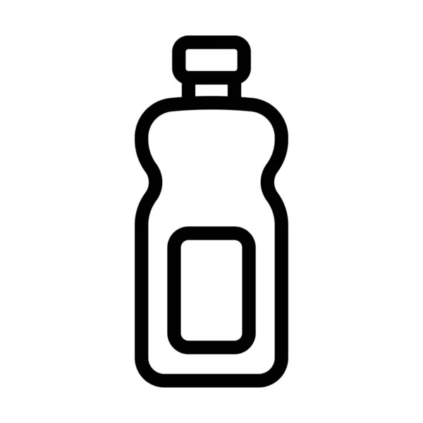 個人的および商業的使用のためのボトルベクトル太線アイコン — ストックベクタ