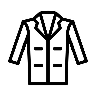 Kişisel ve ticari kullanım için Coat Vector Kalın Çizgi Simgesi
