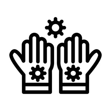 Kirli Eller Kalın Çizgi Simgesi Kişisel ve Ticari Kullanım İçin