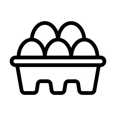 Kişisel ve ticari kullanım için Yumurta Vektörü Kalın Çizgi Simgesi
