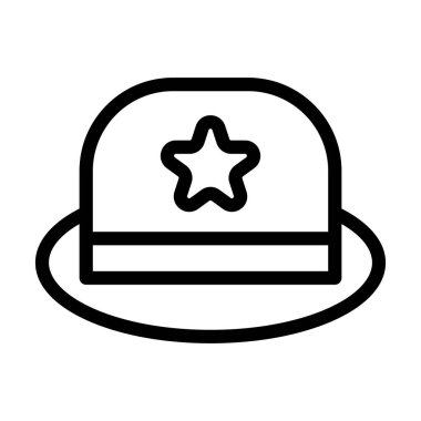 Kişisel ve ticari kullanım için Şapka Vektörü Kalın Çizgi Simgesi