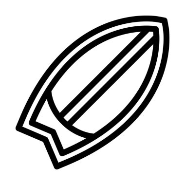 Kişisel ve ticari kullanım için Sörf Kurulu Kalın Çizgi Simgesi