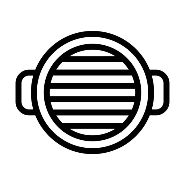 Grill Vector Thick Line Icono Para Uso Personal Comercial — Vector de stock