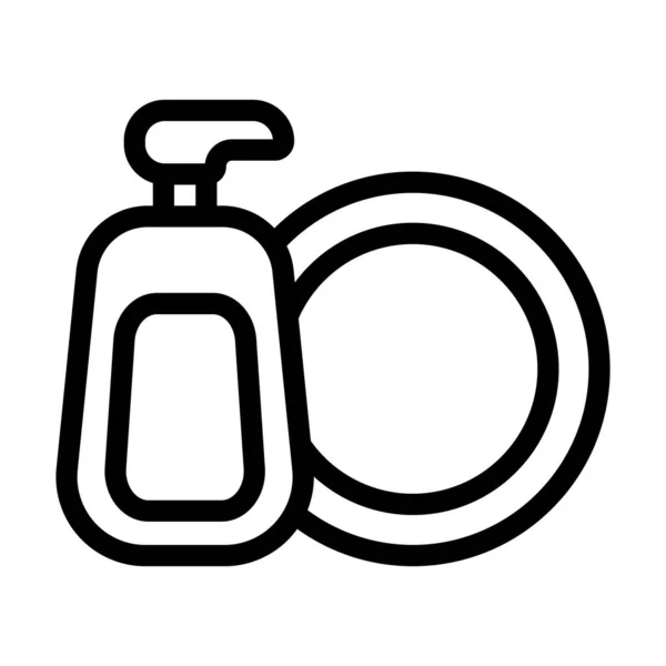 Dish Washer Vector Thick Line Icon Personal Commercial Use — 스톡 벡터