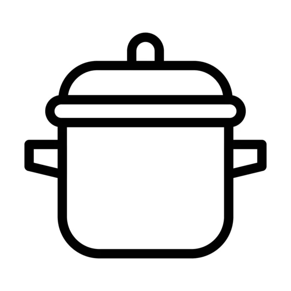 Pot Vector Thick Line Icon Für Den Persönlichen Und Kommerziellen — Stockvektor