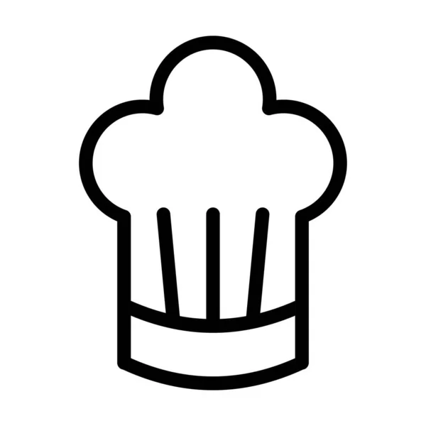 Ícone Grosso Linha Vetor Chapéu Chef Para Uso Pessoal Comercial — Vetor de Stock