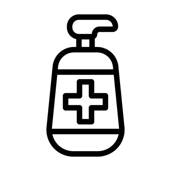 Sanitizer Vector Thick Line Icon Personal Commercial Use — Stock Vector