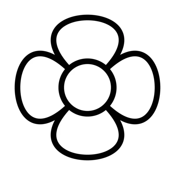 Символ Толстой Линии Цветочного Вектора Личного Коммерческого Использования — стоковый вектор