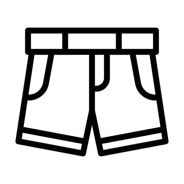 Pantalones Cortos Vector Thick Line Icono Para Uso Personal Comercial — Vector de stock