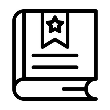 Kişisel ve ticari kullanım için Kitap Vektörü Kalın Çizgi Simgesi