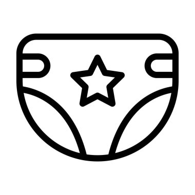 Kişisel ve ticari kullanım için bebek bezi taşıyıcı kalınlığı simgesi