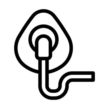 Kişisel ve Ticari Kullanım İçin Oksijen Maskesi Kalın Çizgi Simgesi