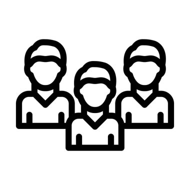 Müşteriler Kişisel ve Ticari Kullanım İçin Kalın Çizgi Simgesi