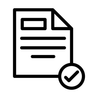 Kişisel ve Ticari Kullanım İçin Vektör Kalın Çizgi Simgesini Onayla