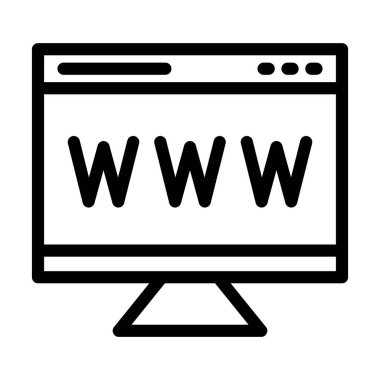 Kişisel ve ticari kullanım için Web Sitesi Vektör Kalın Çizgi Simgesi