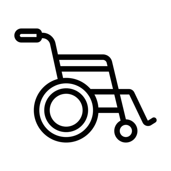 Ícone Grosso Linha Vetor Cadeira Rodas Para Uso Pessoal Comercial —  Vetores de Stock