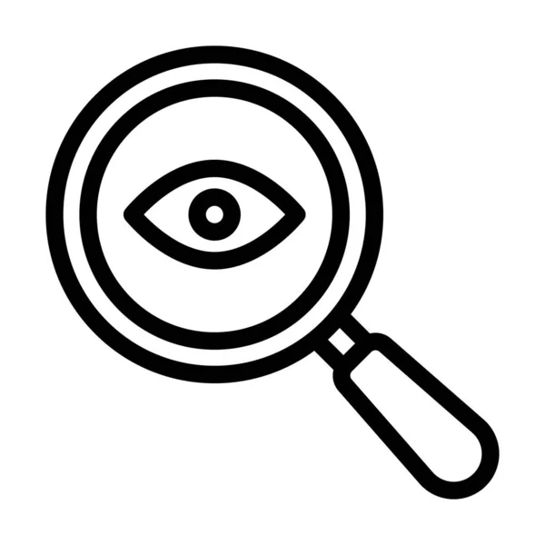 Eye Test Vector Thick Line Icon Für Den Persönlichen Und — Stockvektor