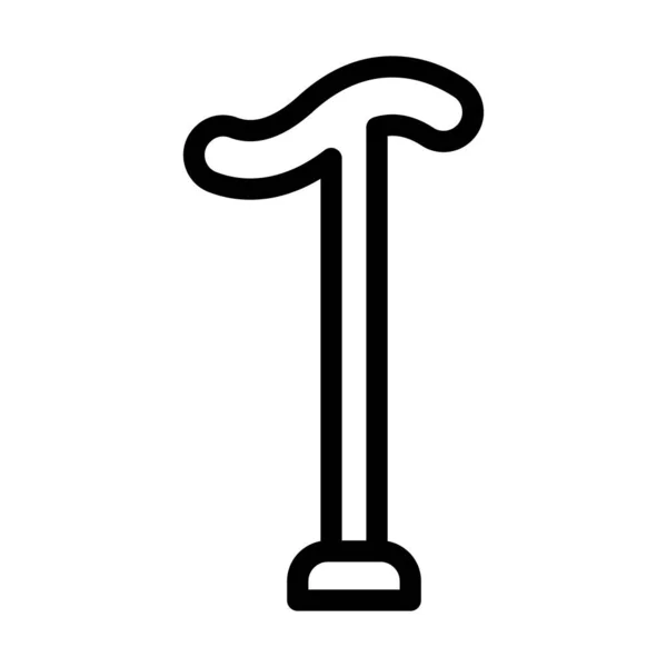 Walking Stick Vector Thick Line Icon Für Den Persönlichen Und — Stockvektor