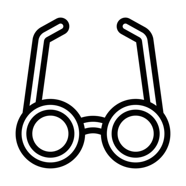 Brille Vector Thick Line Icon Für Den Persönlichen Und Kommerziellen — Stockvektor