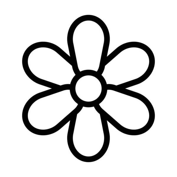 Blume Vector Thick Line Icon Für Den Persönlichen Und Kommerziellen — Stockvektor