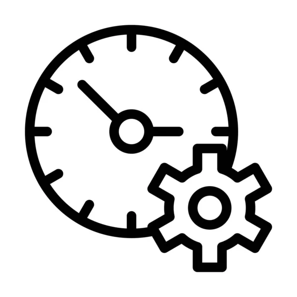 Time Management Vector Thick Line Icon Personal Commercial Use — Stockový vektor