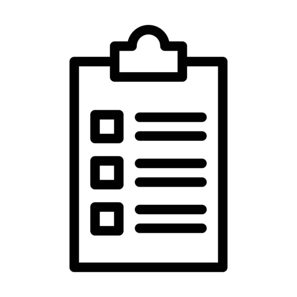 Task Report Vector Thick Line Icon Personal Commercial Use — Stockový vektor
