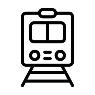 Kişisel ve ticari kullanım için Tren İstasyonu Vektör Kalın Hat Simgesi