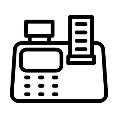 Kişisel ve ticari kullanım için Cash Machine Vector Kalın Hat Simgesi