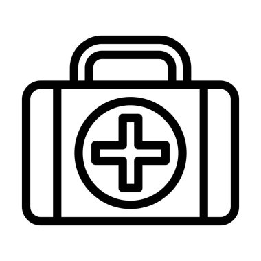 Kişisel ve ticari kullanım için İlk Yardımcı Vektör Kalın Çizgi Simgesi