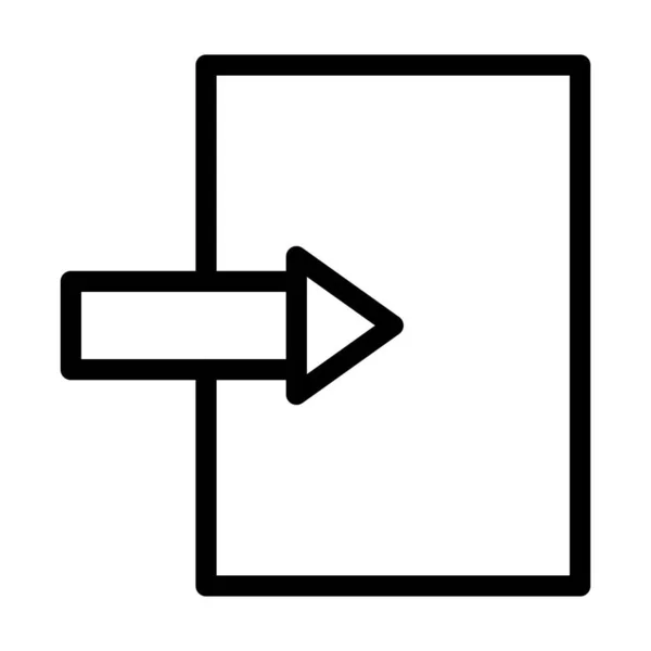 Exit Vector Thick Line Icon Für Den Persönlichen Und Kommerziellen — Stockvektor