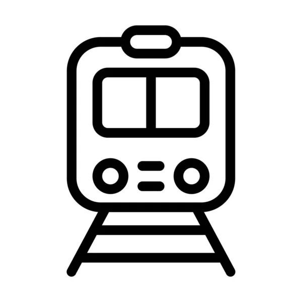 Metro Vector Thick Line Icon Für Den Persönlichen Und Kommerziellen — Stockvektor