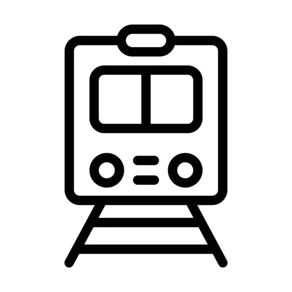 Estación Tren Vector Thick Line Icono Para Uso Personal Comercial — Vector de stock