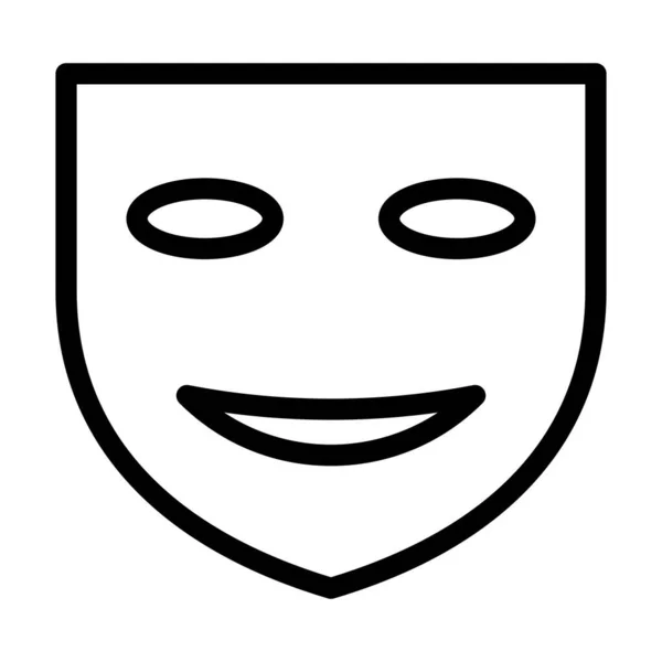 Maska Teatralna Wektor Gruba Ikona Linii Użytku Osobistego Komercyjnego — Wektor stockowy