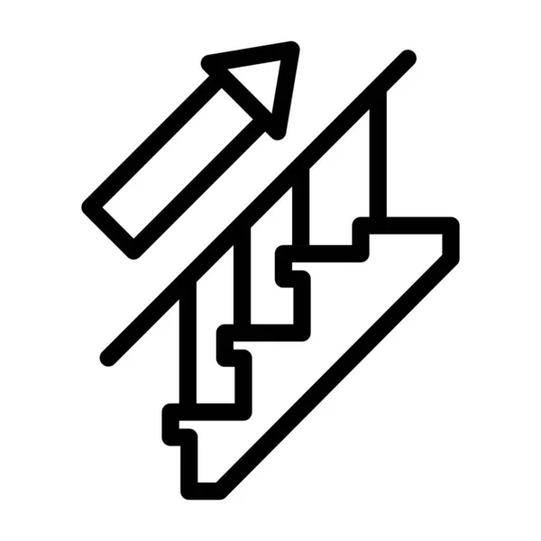 Oben Vector Thick Line Icon Für Den Persönlichen Und Kommerziellen — Stockvektor