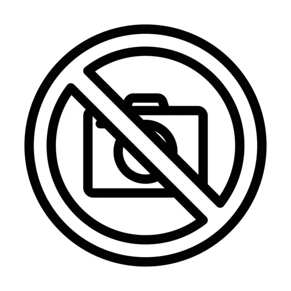 Kein Foto Vector Thick Line Icon Für Den Persönlichen Und — Stockvektor