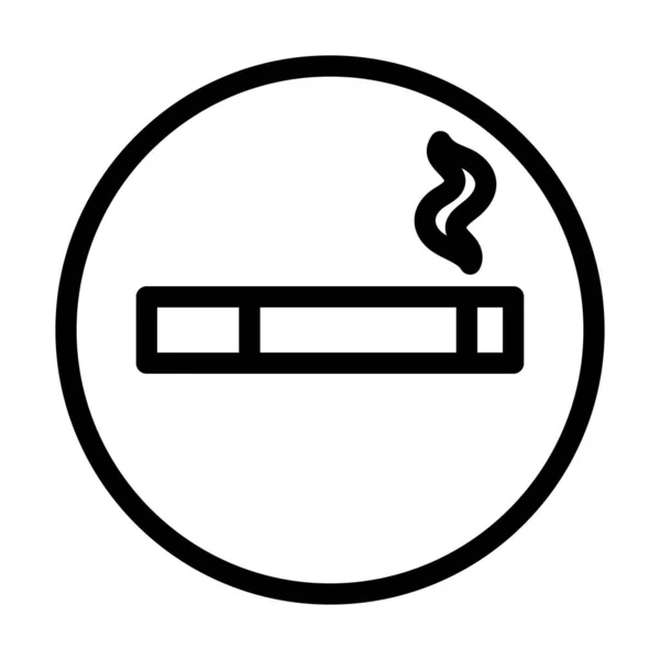 Roken Gebied Vector Dikke Lijn Pictogram Voor Persoonlijk Commercieel Gebruik — Stockvector