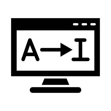 Kişisel ve ticari kullanım için Çeviri Vektörü Glyph Simgesi