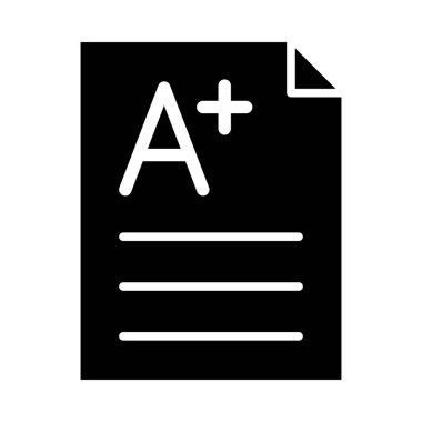 Kişisel ve ticari kullanım için Not Vektörü Glyph Simgesi