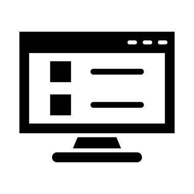 Kişisel ve Ticari Kullanım İçin Çevrimiçi Test Vektörü Glyph Simgesi