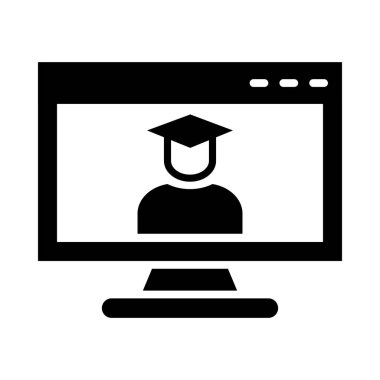 Kişisel ve Ticari Kullanım İçin E-Öğrenme Vektörü Kabartma Simgesi