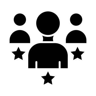 Kişisel ve Ticari Kullanım İçin Takım Çalışması Vektörü Glyph Simgesi