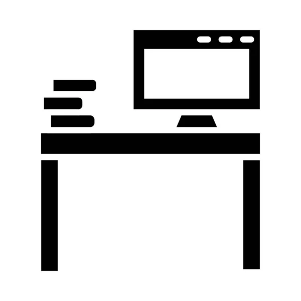 Espacio Trabajo Vector Glyph Icon Para Uso Personal Comercial — Vector de stock