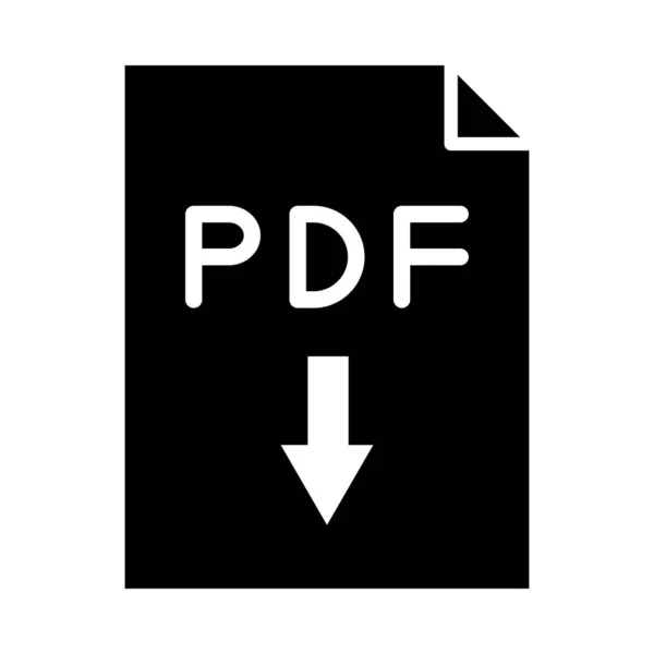 Pdf 다운로드 Vector Glyph Icon Personal Commercial Use — 스톡 벡터
