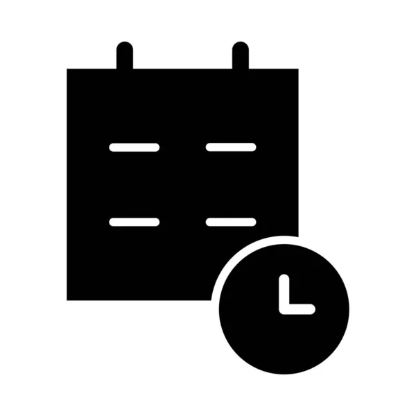Zeitplan Vector Glyph Icon Für Den Persönlichen Und Kommerziellen Gebrauch — Stockvektor