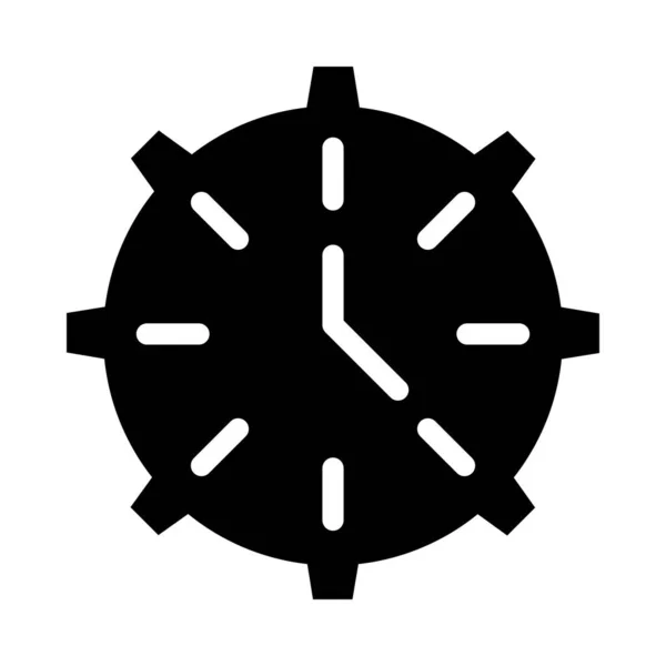 Time Vector Glyph Icon Personal Commercial Use — Stockový vektor