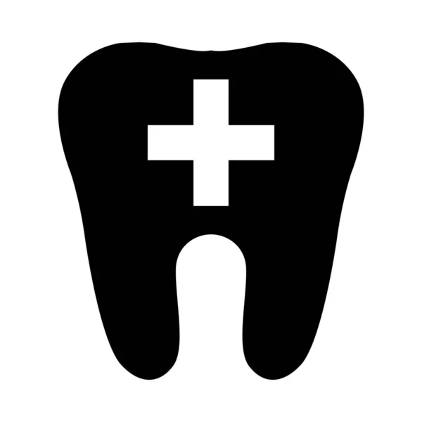 Icona Del Glifo Vettoriale Cura Dentale Uso Personale Commerciale — Vettoriale Stock